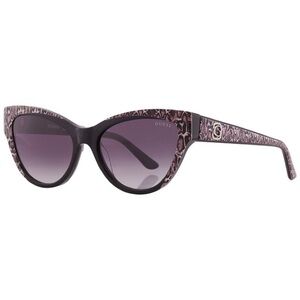 GUESS Purple Patterned Cat-Eye Women’s Sunglasses